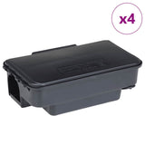 Trappole per Topi 4 pz Nere 22x12,5x7,5 cm