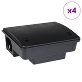 Trappole per Topi 4 pz Nere 23x19x9,5 cm