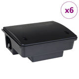 Trappole per Topi 6 pz Nere 23x19x9,5 cm