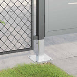 Basi per Pali Quadrate 4 pz Argento 51x51 mm in Acciaio Zincato