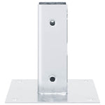 Basi per Pali Quadrate 4 pz Argento 51x51 mm in Acciaio Zincato