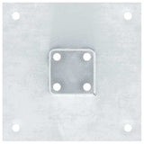 Basi per Pali Quadrate 4 pz Argento 51x51 mm in Acciaio Zincato