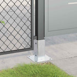 Basi per Pali Quadrate 12 pz Argento 61x61 mm Acciaio Zincato