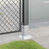 Basi per Pali Quadrate 12 pz Argento 61x61 mm Acciaio Zincato