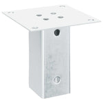 Basi per Pali Quadrate 12 pz Argento 61x61 mm Acciaio Zincato