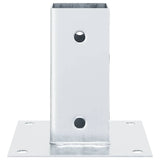 Basi per Pali Quadrate 12 pz Argento 61x61 mm Acciaio Zincato
