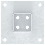 Basi per Pali Quadrate 12 pz Argento 61x61 mm Acciaio Zincato