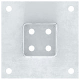 Basi per Pali Quadrate 12 pz Argento 61x61 mm Acciaio Zincato