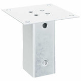 Basi per Pali Quadrate 4 pz Argento 71x71 mm in Acciaio Zincato