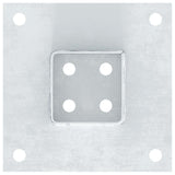 Basi per Pali Quadrate 4 pz Argento 71x71 mm in Acciaio Zincato
