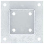 Basi per Pali Quadrate 4 pz Argento 81x81 mm in Acciaio Zincato