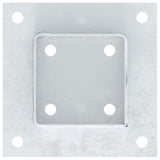 Basi per Pali Quadrate 4 pz Argento 81x81 mm in Acciaio Zincato