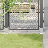 Basi per Pali Quadrate 12 pz Argento 81x81 mm Acciaio Zincato