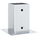 Basi per Pali Quadrate 12 pz Argento 91x91 mm Acciaio Zincato