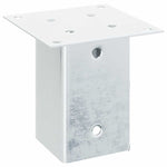 Basi per Pali Quadrate 12 pz Argento 91x91 mm Acciaio Zincato