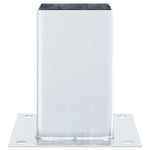 Basi per Pali Quadrate 12 pz Argento 91x91 mm Acciaio Zincato