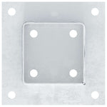 Basi per Pali Quadrate 12 pz Argento 91x91 mm Acciaio Zincato