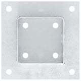 Basi per Pali Quadrate 12 pz Argento 91x91 mm Acciaio Zincato