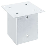Basi per Pali Quadrate 12 pz Argento 101x101 mm Acciaio Zincato