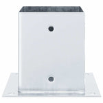 Basi per Pali Quadrate 12 pz Argento 101x101 mm Acciaio Zincato