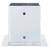 Basi per Pali Quadrate 12 pz Argento 101x101 mm Acciaio Zincato