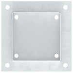 Basi per Pali Quadrate 12 pz Argento 101x101 mm Acciaio Zincato