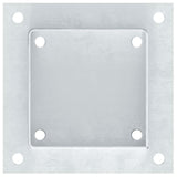 Basi per Pali Quadrate 12 pz Argento 101x101 mm Acciaio Zincato