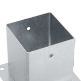 Basi per Pali Quadrate 12 pz Argento 101x101 mm Acciaio Zincato