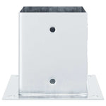 Basi per Pali Quadrate 4 pz Argento 121x121 mm Acciaio Zincato