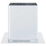 Basi per Pali Quadrate 4 pz Argento 121x121 mm Acciaio Zincato