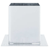 Basi per Pali Quadrate 4 pz Argento 121x121 mm Acciaio Zincato