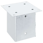 Basi per Pali Quadrate 12 pz Argento 121x121 mm Acciaio Zincato