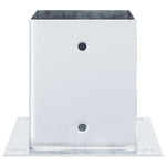 Basi per Pali Quadrate 12 pz Argento 121x121 mm Acciaio Zincato