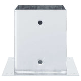 Basi per Pali Quadrate 12 pz Argento 121x121 mm Acciaio Zincato