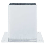 Basi per Pali Quadrate 12 pz Argento 121x121 mm Acciaio Zincato