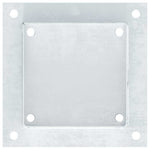 Basi per Pali Quadrate 4 pz Argento 141x141 mm Acciaio Zincato