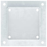 Basi per Pali Quadrate 4 pz Argento 141x141 mm Acciaio Zincato