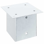Basi per Pali Quadrate 12 pz Argento 141x141 mm Acciaio Zincato