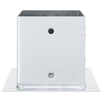 Basi per Pali Quadrate 12 pz Argento 141x141 mm Acciaio Zincato