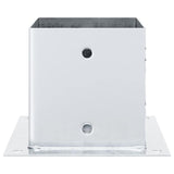 Basi per Pali Quadrate 12 pz Argento 141x141 mm Acciaio Zincato