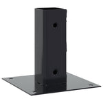 Basi per Pali Quadrati 4 pz 51x51 mm Acciaio Verniciato Polvere