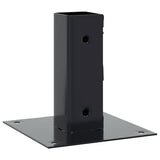 Basi per Pali Quadrati 4 pz 51x51 mm Acciaio Verniciato Polvere