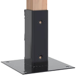 Basi per Pali Quadrati 4 pz 51x51 mm Acciaio Verniciato Polvere