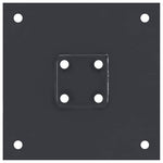 Basi per Pali Quadrati 4 pz 51x51 mm Acciaio Verniciato Polvere