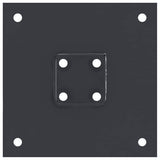 Basi per Pali Quadrati 4 pz 51x51 mm Acciaio Verniciato Polvere