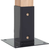 Basi per Pali Quadrati 4 pz 61x61 mm Acciaio Verniciato Polvere