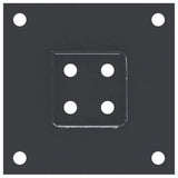 Basi per Pali Quadrati 4 pz 61x61 mm Acciaio Verniciato Polvere