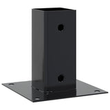 Basi per Pali Quadrati 4 pz 71x71 mm Acciaio Verniciato Polvere