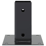 Basi per Pali Quadrati 4 pz 71x71 mm Acciaio Verniciato Polvere
