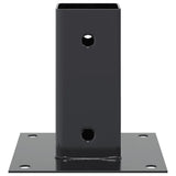 Basi per Pali Quadrati 4 pz 71x71 mm Acciaio Verniciato Polvere